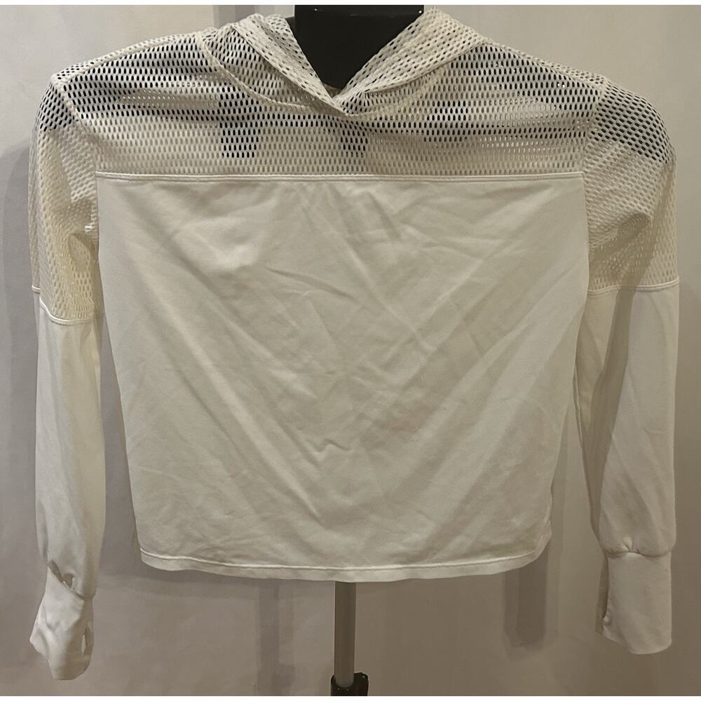 Zella Girls White Hooded Shirt Girls size 8/10